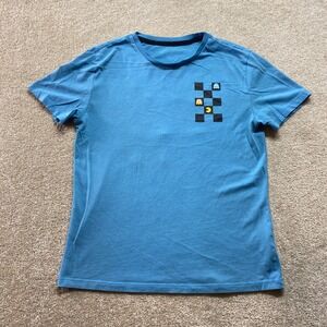 Pac‎ Man Ghost Checkerboard Shirt Kids Medium Short Sleeve Graphic Tee